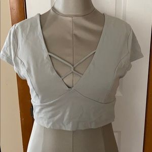 NWT Light blue crop top
